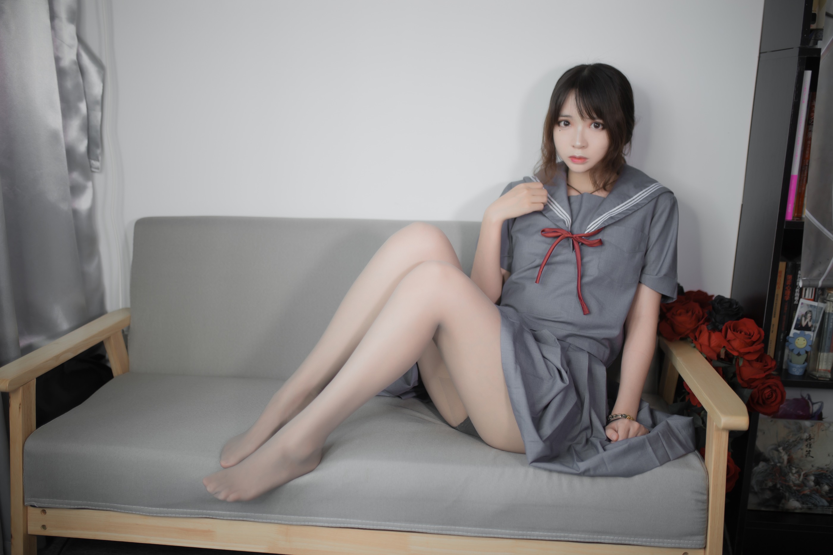 图片[1]-疯猫ss – NO.033 蓝灰JK [29P]-XikXak